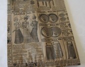 Newspaper Print Vintage Paper Bags 8.5 x 11 inch Pack of 50