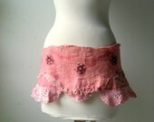 Felted Hip Belt or Scarflette Shabby Chic Mauve