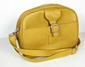 vintage mustard yellow carry on bag