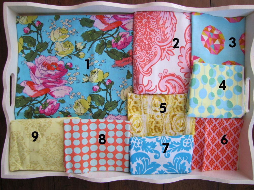 40x56 Spring Sketchbook Amy Butler Patchwork and Minky Blanket Made to Order