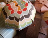 The Macy Mobile - Modern Nursery Mobile in Soft Pink, Aqua, Green, Dark Pink and Pale Yellow