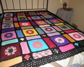 Beautiful Floral Quilt Afghan/Double Bed Size
