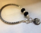 Leather and wax seal bracelet