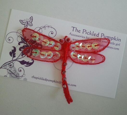 Red Sequin Dragonfly