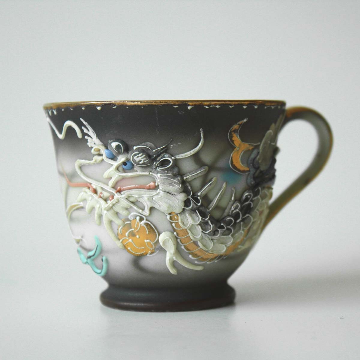 Cup by demitasse  undoneeclectic Vintage Dragonware Demitasse by vintage Moriage cup