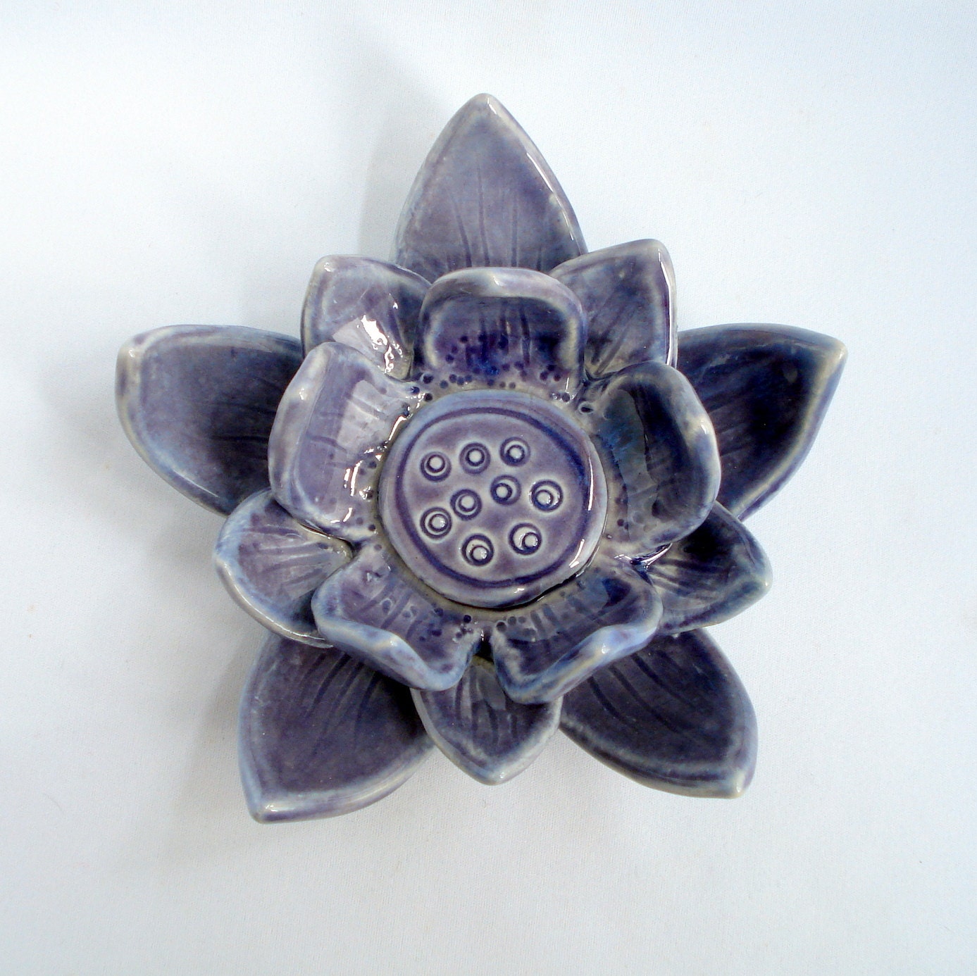 Large Purple Lotus - candle or tea light holder