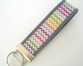 Chevron Key Fob Wristlet Keychain Multi Color Teacher Appriciation Gift
