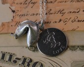 Fortune Cookie Love Necklace in Silver