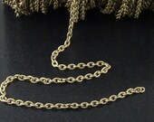 Bronze Chain 32 Feet Chain Cross Antique Bronze Unsoldered 3mm long x 2mm wide 24g (1024cha03z1)