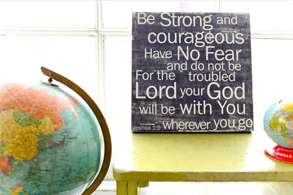 Joshua 1:9  - 12x12 CAFE MOUNT