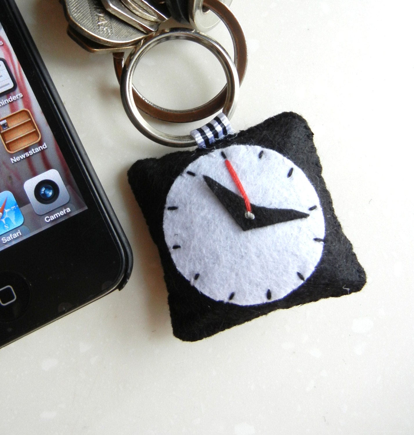 Handmade - Iphone Accessory -  Mobile Phone Charm - Key Holder - Bag Accessory - Screen Cleaner