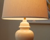 Vintage White Ginger Jar Ceramic Lamp