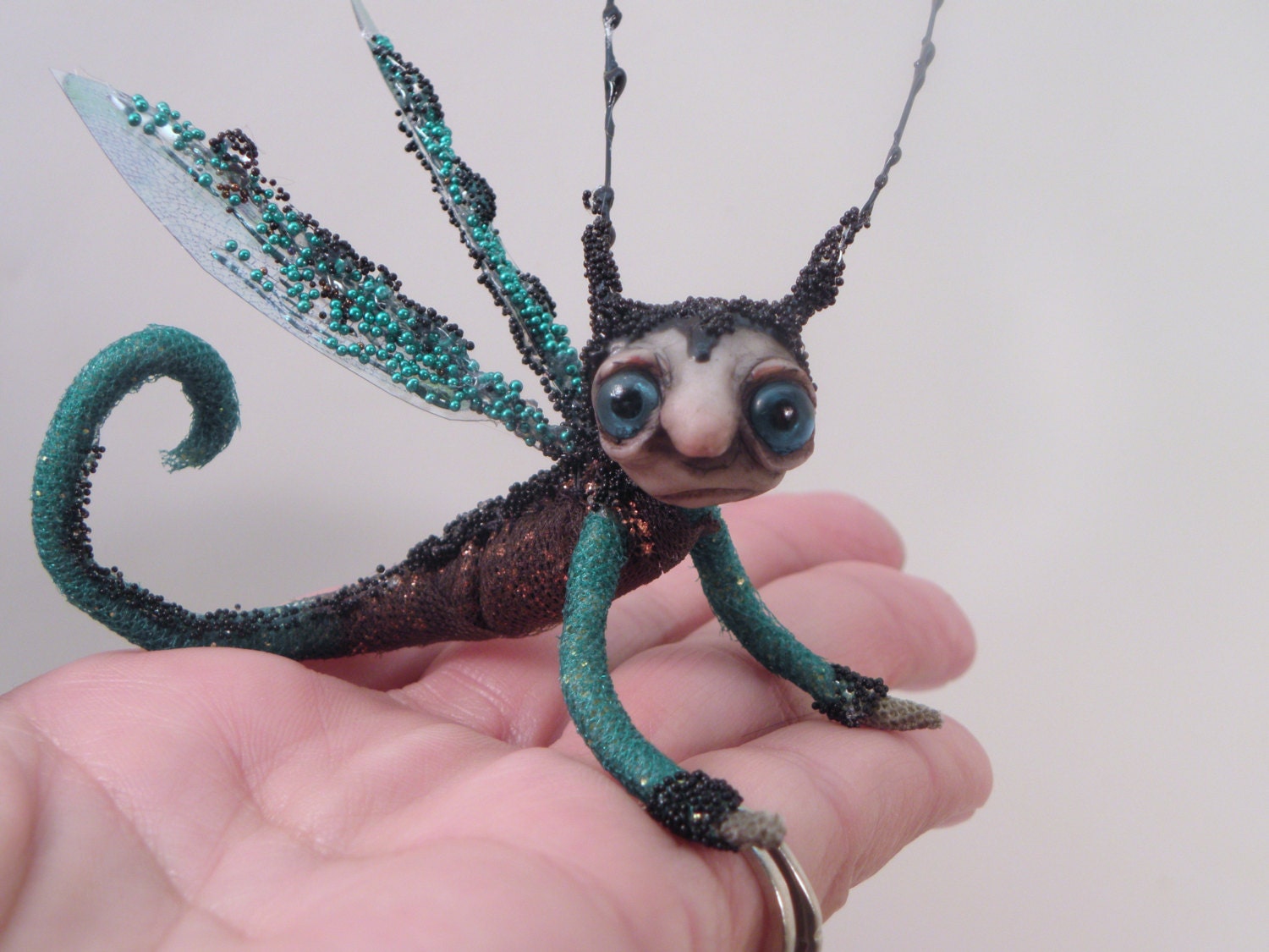 ooak pose-able kind of creepy snail slug CREATURE FAIRY ( 67 ) art doll by DinkyDarlings