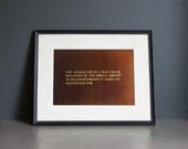 Framed Motto, the Character of a Man, Inspirational Motto from the 60s