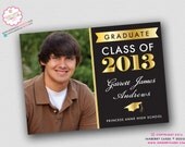 Hats Off to the Graduate - Photo Graduation Announcement or Invitation (Digital File OR Cardstock Printed Cards Also Available) Il_170x135