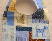 Baby Bib Dogs in patchwork -clearance