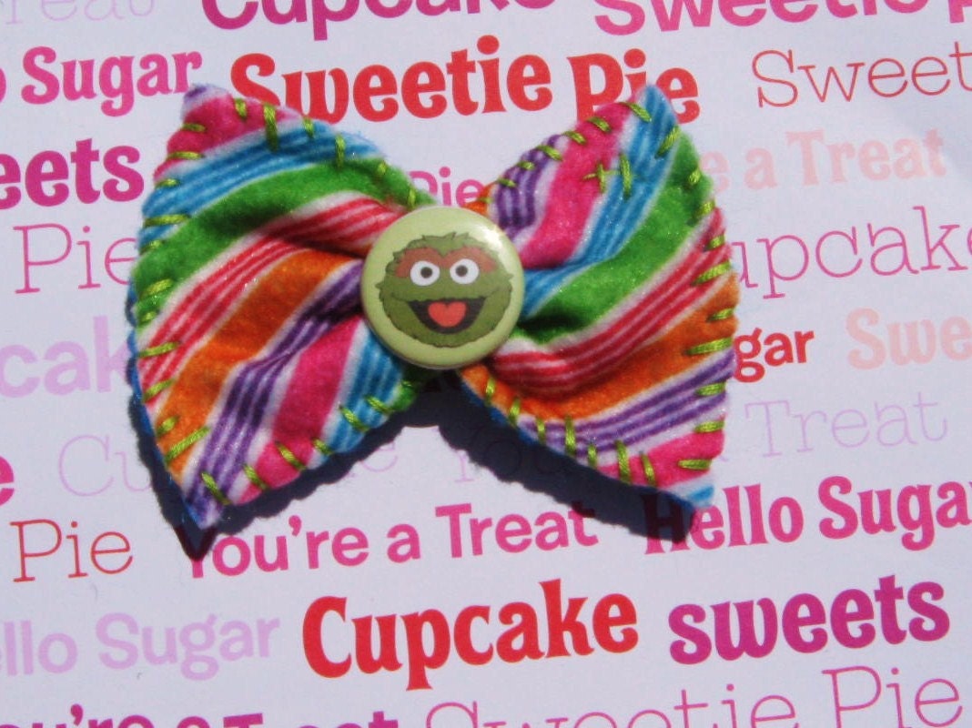 Candy Stripe  Hair Bow Clip