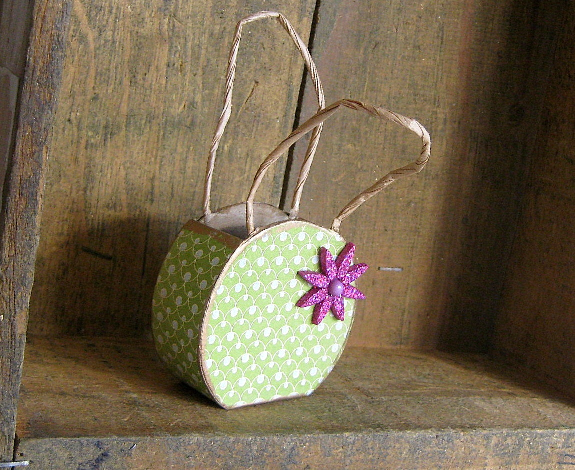 Paper mache embellished gift bag