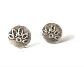 Flower studs Sterling silver earrings Nature inspired