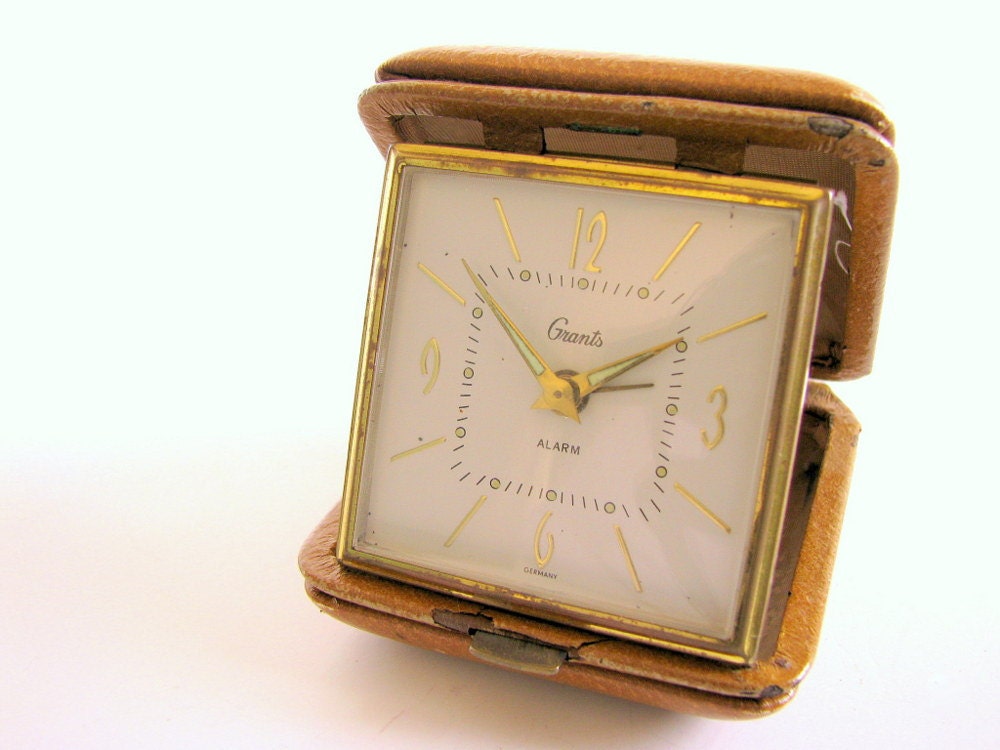 Vintage Grants Folding Travel Alarm Clock Germany