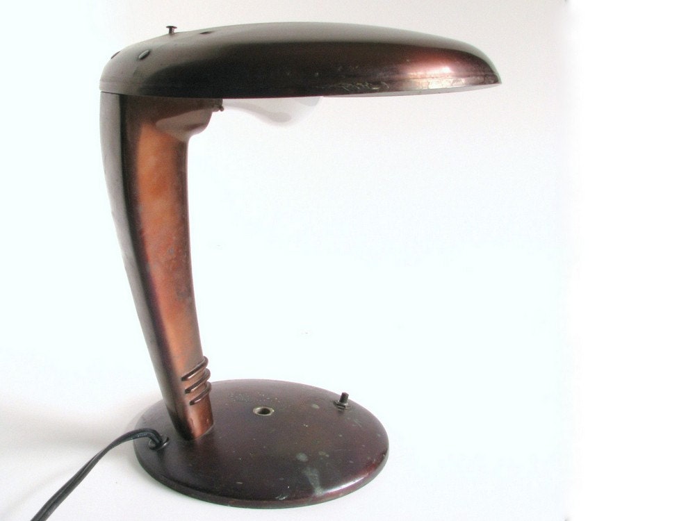 Vintage Shaeffer's Cobra Desk Lamp 1940's / '50's Art Deco Industrial Lighting