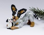 Australian Cattle Dog Ornament toy cow Porcelain