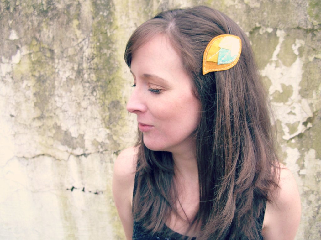 Felt Leaf Fascinator Woodland Hair Accessory for Women by OrdinaryMommy on Etsy