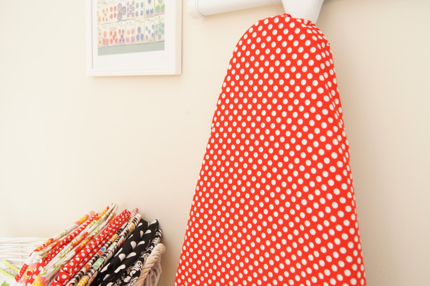 Ironing Board Cover - Polka Dot in Red and White