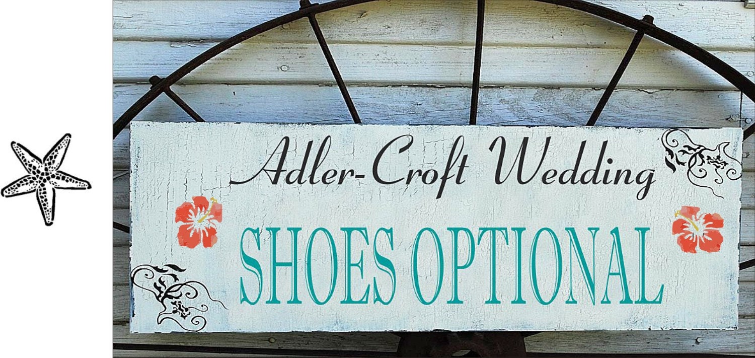 Wedding Sign SHOES OPTIONAL Custom FREE Stake 10x30