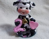 holstein cow Christmas ornament birthday cake topper  gift farm animal personalized pet 2 2nd second