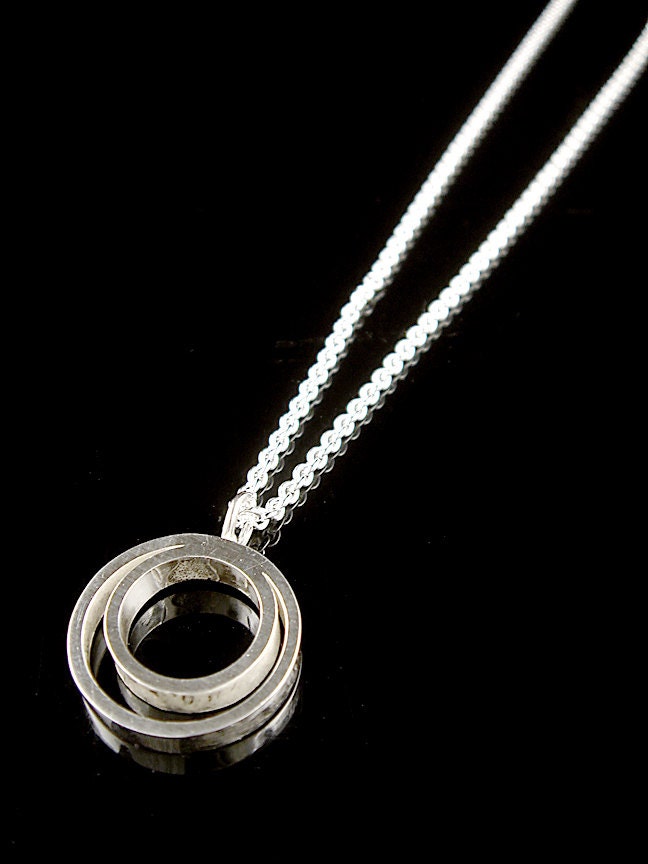 Geometric Jewelry Series - Small Double Circle Necklace