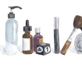 Jars and Makeup Archival Print
