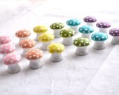 Montessori Toy - The ORIGINAL Pastel Sorting  Mushrooms, Educational Wooden Toy / Waldorf