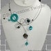 blue necklace, unique handmade, bridal jewelry,funky necklace, bridesmaids gift , mothers days gifts, delicate jewelry, wedding jewelry