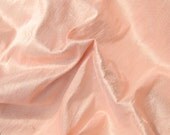Peach Tea Rose Iridescent Dupioni Silk Fabric 21.5 x 12