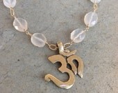 Brass Om Necklace - 100% Vegan