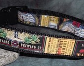 Adjustable Dog Collar from Recycled Boulevard Brewing Wheat Beer Labels