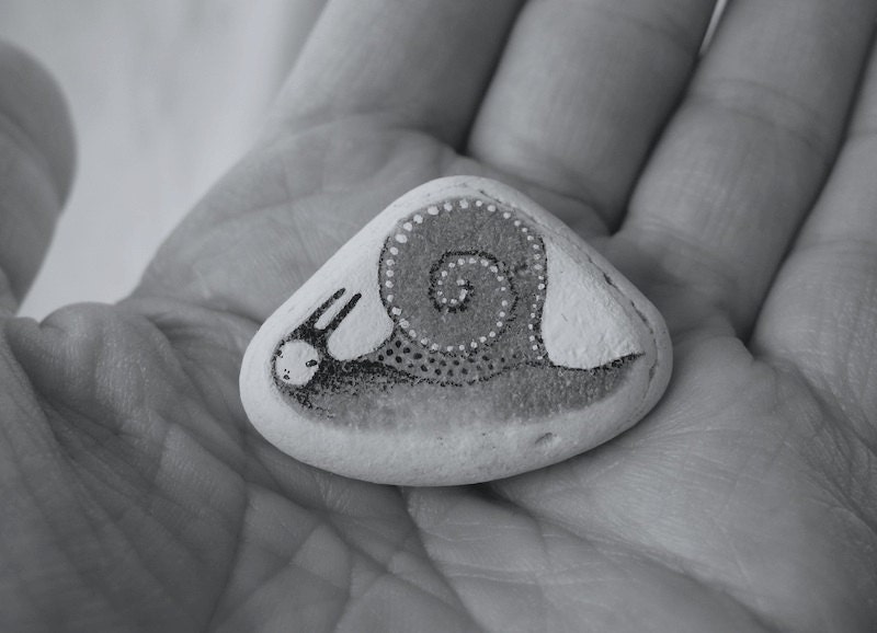 Beach Pottery Snail