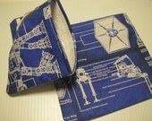 2 pc Set Star Wars Blueprints Reusable Sandwich and Snack Bag