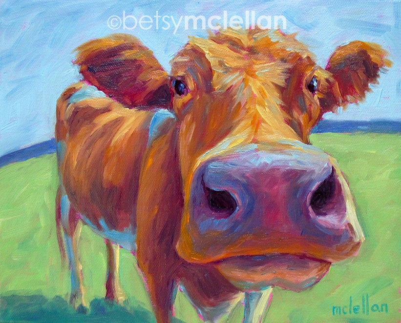 Cow - Cow Art - Cow Print - Giclee Print