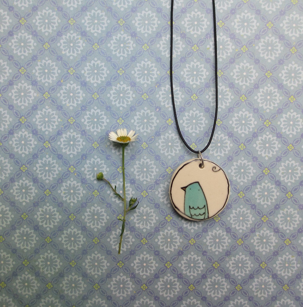 Bird jewelry, blue bird necklace pendant, spring garden jewelry gift for her, graduation gift