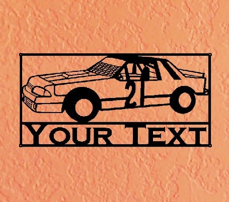 Mustang dirt track racer with custom text (Q15)