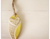 barn owl ornament - canary yellow (1)