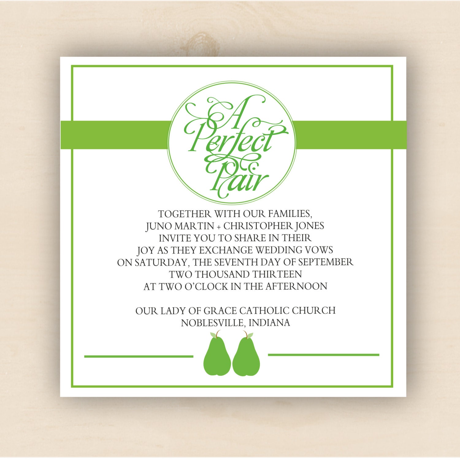 Perfect Pair Wedding Invitation digital wedding invitation Il_170x135