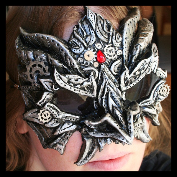 Steampunk Gargoyle Goggles - Steel