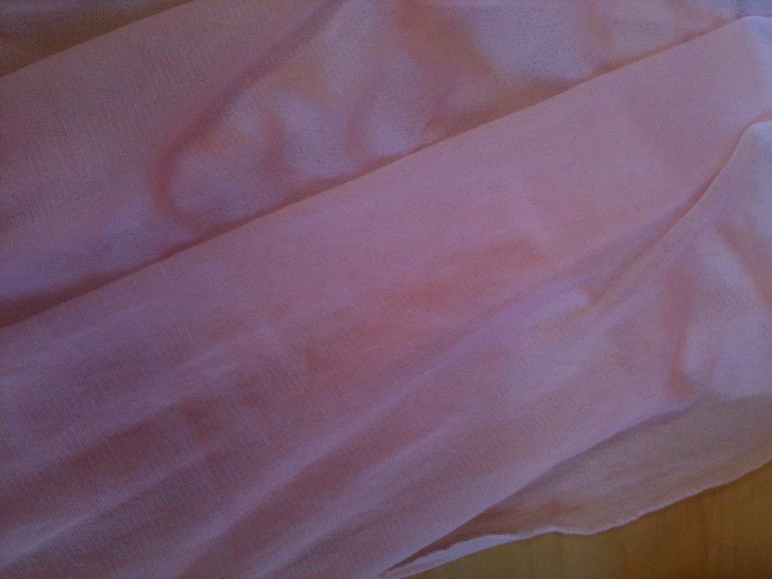 Pink mesh stretch tricot fabric  1 yard
