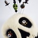 Soft sculptured fiber art Skull with pins  RESERVED