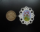 Original Miniature Oil Painting Red Poppies Dollhouse Art Shabby Chic OOAK by Sandie Coe