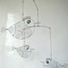 Three Metal Birds Mobile Wire Art Sculpture