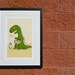 13x19, Hop in - Dino and Chicken Limited Edition Poster Print